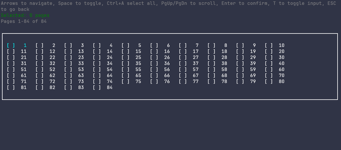 PDF Tools interactive TUI mode